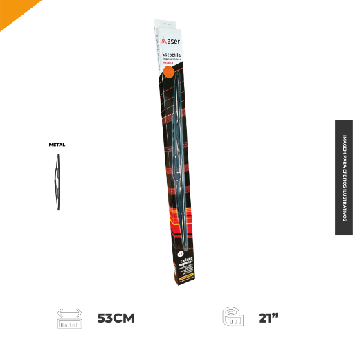 Imagem de Escova Limpa Para Brisas Metálico 53cm 21"