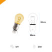 Imagem de Lâmpada Miniatura Amarela P21W/PY21W - Centrado